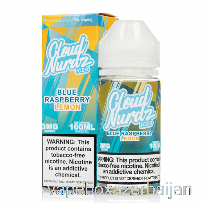 Vape Smoke ICED Blue Raspberry Lemon - Cloud Nurdz - 100mL 3mg